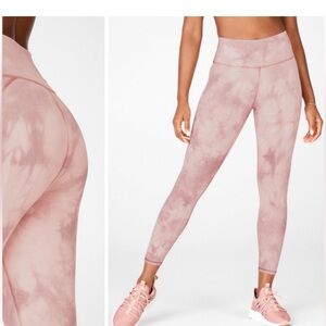 Fabletics High-Waisted Powerhold 7/8 Legging in Pink Marble